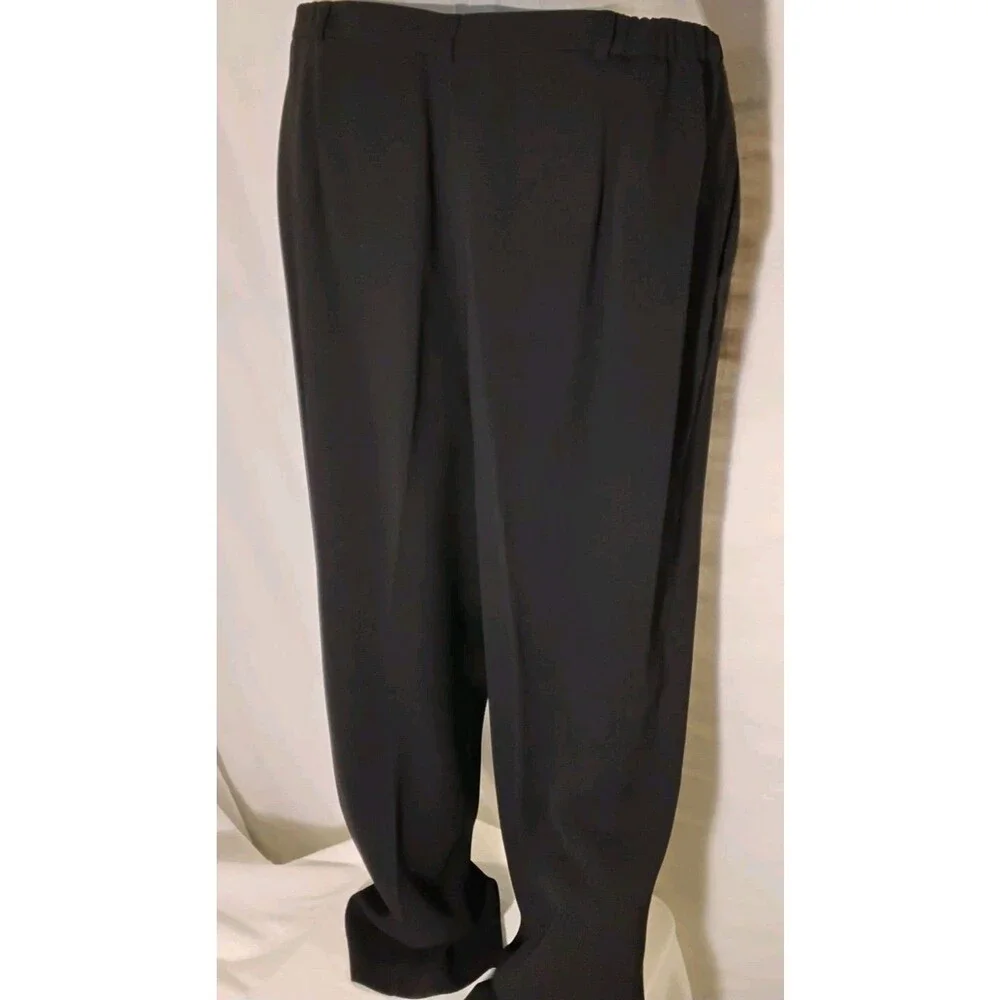 Vintage Rafaella Women's Lined Black Dress Pants Wide Leg High Rise Size 16